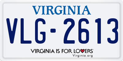 VA license plate VLG2613