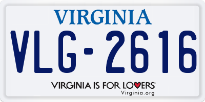 VA license plate VLG2616