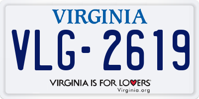 VA license plate VLG2619