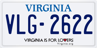 VA license plate VLG2622