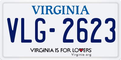 VA license plate VLG2623