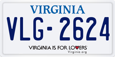 VA license plate VLG2624