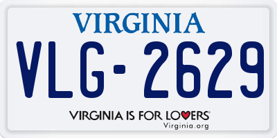 VA license plate VLG2629