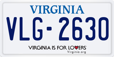 VA license plate VLG2630
