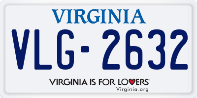 VA license plate VLG2632