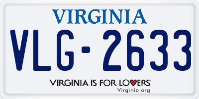 VA license plate VLG2633