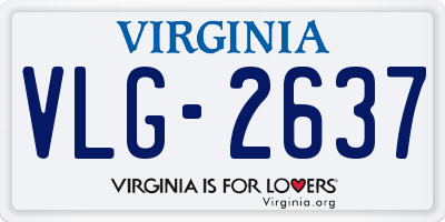 VA license plate VLG2637