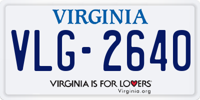 VA license plate VLG2640
