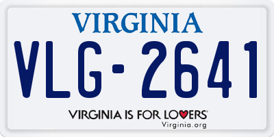 VA license plate VLG2641