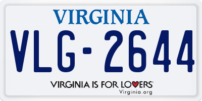 VA license plate VLG2644