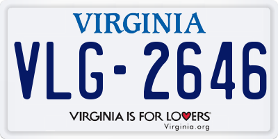 VA license plate VLG2646