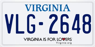 VA license plate VLG2648