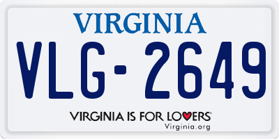 VA license plate VLG2649