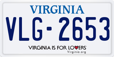 VA license plate VLG2653