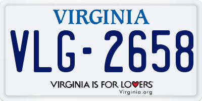 VA license plate VLG2658