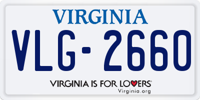 VA license plate VLG2660