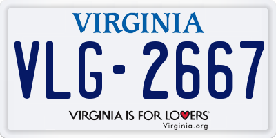 VA license plate VLG2667