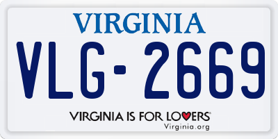 VA license plate VLG2669