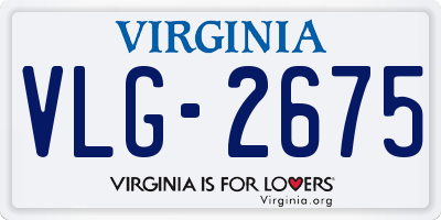 VA license plate VLG2675