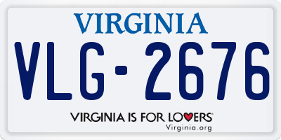 VA license plate VLG2676