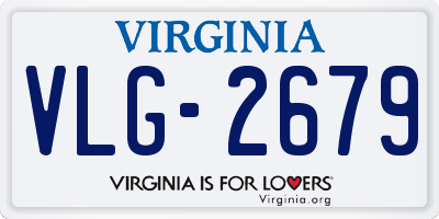 VA license plate VLG2679