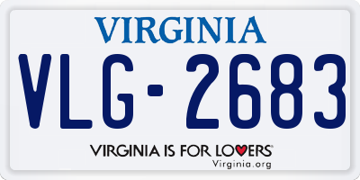 VA license plate VLG2683