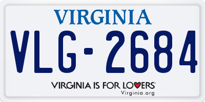 VA license plate VLG2684