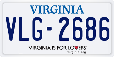 VA license plate VLG2686