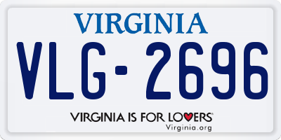 VA license plate VLG2696