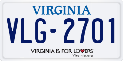 VA license plate VLG2701