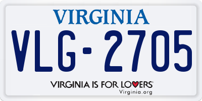 VA license plate VLG2705