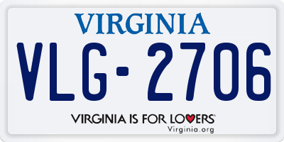 VA license plate VLG2706