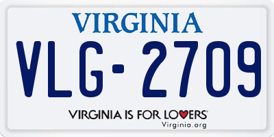 VA license plate VLG2709