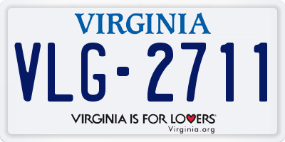 VA license plate VLG2711