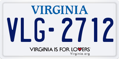 VA license plate VLG2712