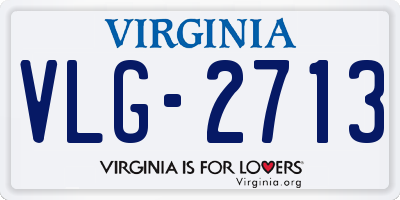 VA license plate VLG2713
