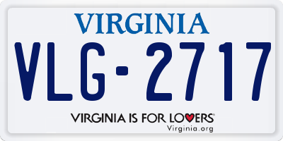 VA license plate VLG2717