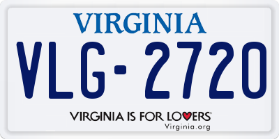 VA license plate VLG2720