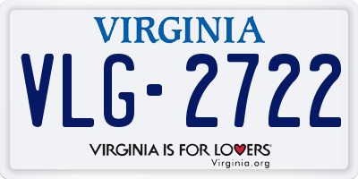 VA license plate VLG2722