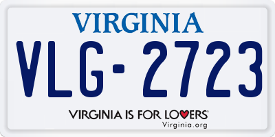 VA license plate VLG2723