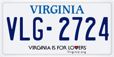 VA license plate VLG2724