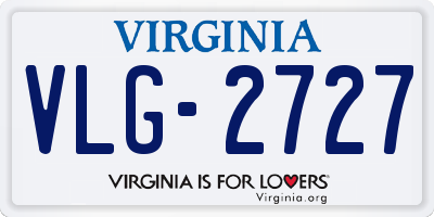 VA license plate VLG2727