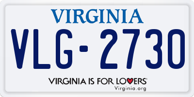 VA license plate VLG2730