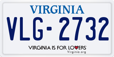 VA license plate VLG2732