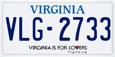 VA license plate VLG2733