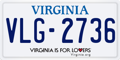 VA license plate VLG2736