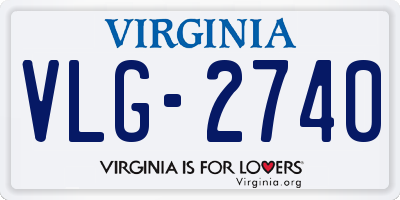 VA license plate VLG2740