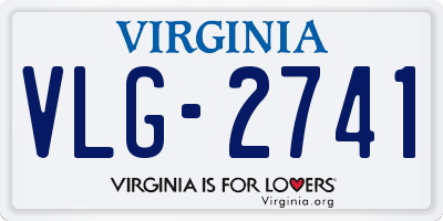 VA license plate VLG2741