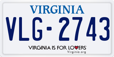 VA license plate VLG2743