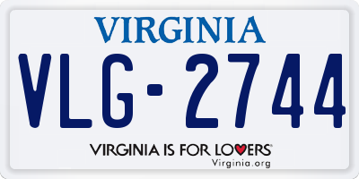 VA license plate VLG2744
